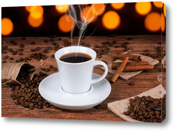  coffee Cup on brown background