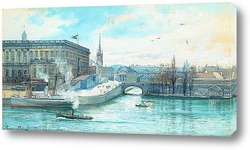  Картина Стокгольмский замок и Норрбро