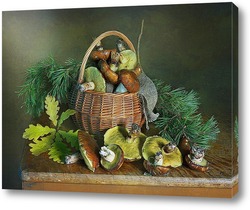   Картина Козинка с лесными грибами
