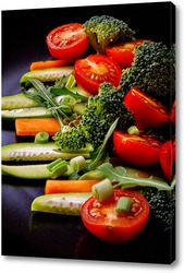   Картина Салат из свежих овощей ( вертикальный)
