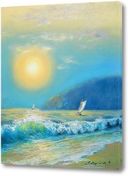   Картина Морской пейзаж яхта