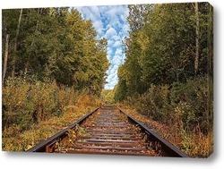   Картина Железнодорожный путь на фоне неба