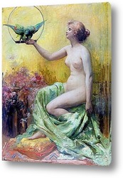    Женщина с попугаем