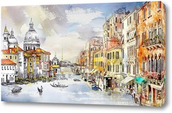   Картина Венеция в акварели