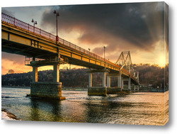   Картина Киев,пешеходный мост