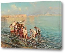   Картина Рыбаки на берегу моря