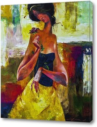   Картина Девушка с цветком