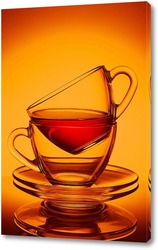   Картина Чайная пара в оранжевом.