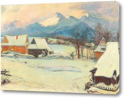   Картина Зимний пейзаж в Закопане
