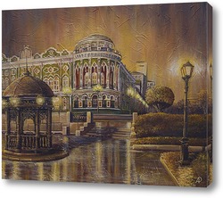   Картина Вечерний Екатеринбург, вид на дом Севастьянова