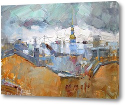   Картина Петропавловка с крыш