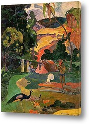   Картина Пейзаж с павлинами. 1892