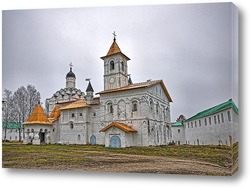   Картина Александро-Свирский мужской монастырь.Храм во дворе.
