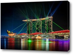   Картина Лазерное шоу Marina Bay