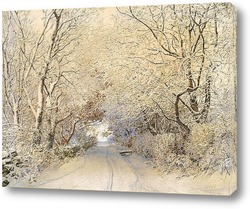   Картина Дорога,зимний пейзаж