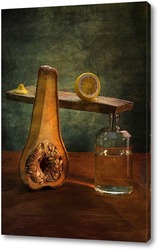   Картина Анатомия тыквы.Тыква с лимоном и дистиллированной водой 