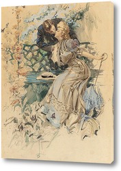   Картина Сбор меда, иллюстрация календаря, 1907