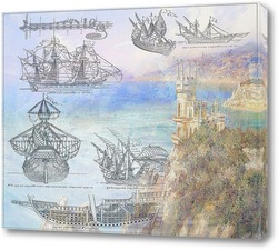  Картина Чертежи кораблей
