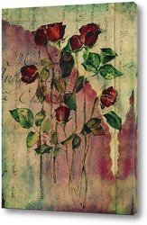  Картина Бардовые розы