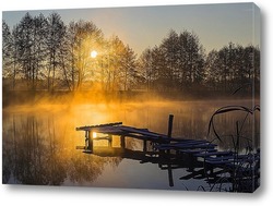   Картина Красочное утро на пруду