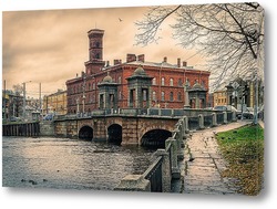   Картина Старо-Калинкин мост в Санкт-Петербурге.