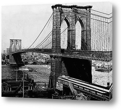   Картина Бруклинский мост в Нью-Йорке,1903