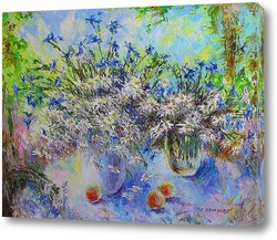   Картина Круглова Ирина "Абрикосы и полевые цветы"