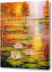   Картина Лилии на пруду