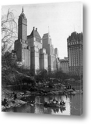   Картина Вид на озеро в Центральном парке,март1938г 