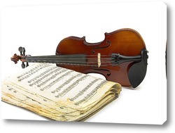   Картина Скрипка и старая нотная тетрадь