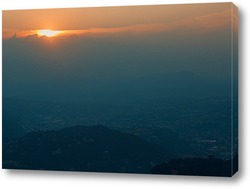   Картина Закат в стиле Куинджи-2. Комо, Италия.