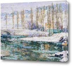  Лодки на зимней реке