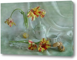   Картина Чай с тюльпанами 