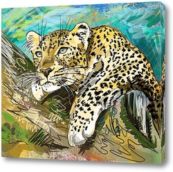   Картина Леопард на дереве