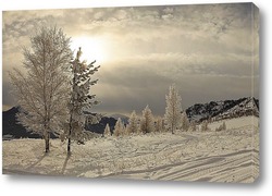   Картина Зима на горе Тёплая