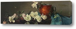   Картина Натюрморт с медным кувшином и розами