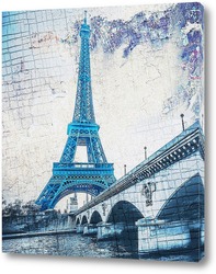   Картина Эйфелева башня. Масляная краска