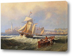   Картина Голландские суда отправляющиеся за границу от Скарборо