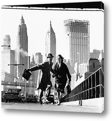  Большие антенны на фоне города, Нью-Йорк 1945 