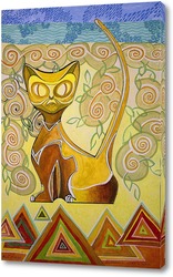   Картина Египетская кошка в розах