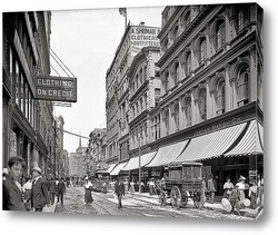   Картина Вашингтон-стрит на севере от храма Place, 1906