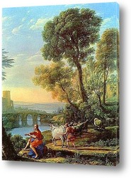   Картина Пейзаж с Аполлоном.Охрана стада Адмета