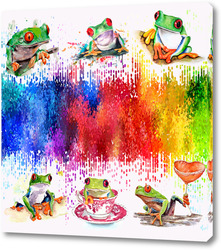   Картина Радужные лягушки