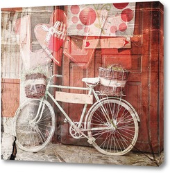    Велосипед с плетенными корзинками
