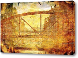   Картина Мост через реку