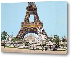   Картина Эйфелева башня и фонтан 