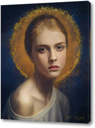   Картина портрет с золотом