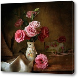  Картина Букет розовых эустом