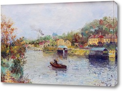   Картина У реки Сена