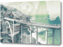   Картина Мост через пролив